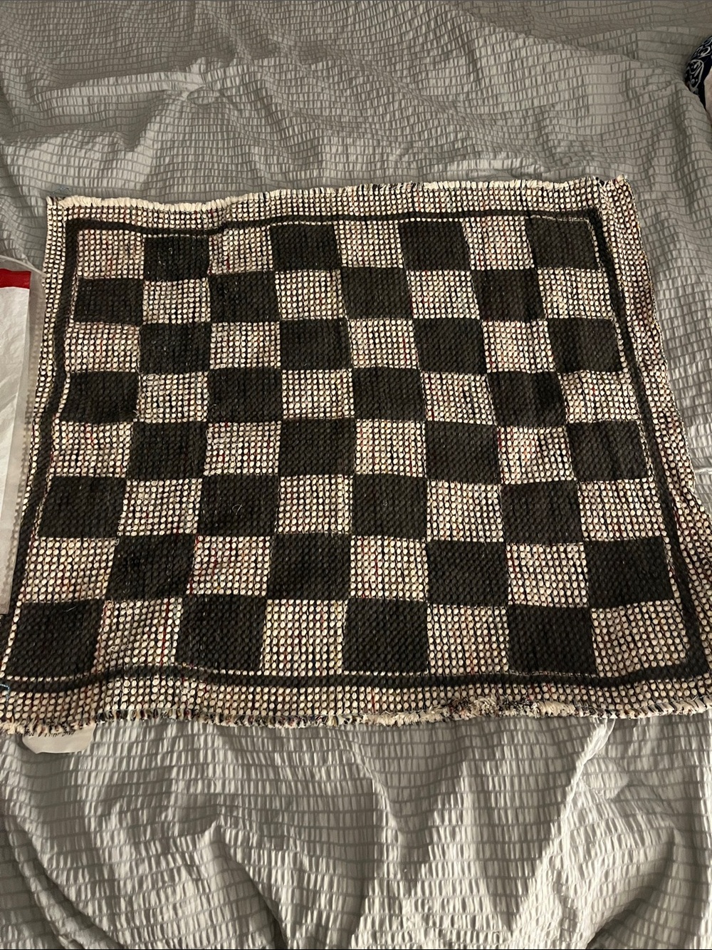Multiflex Designs Checkers Game Set Woven Board Complete Made in USA - Picture 4 of 9